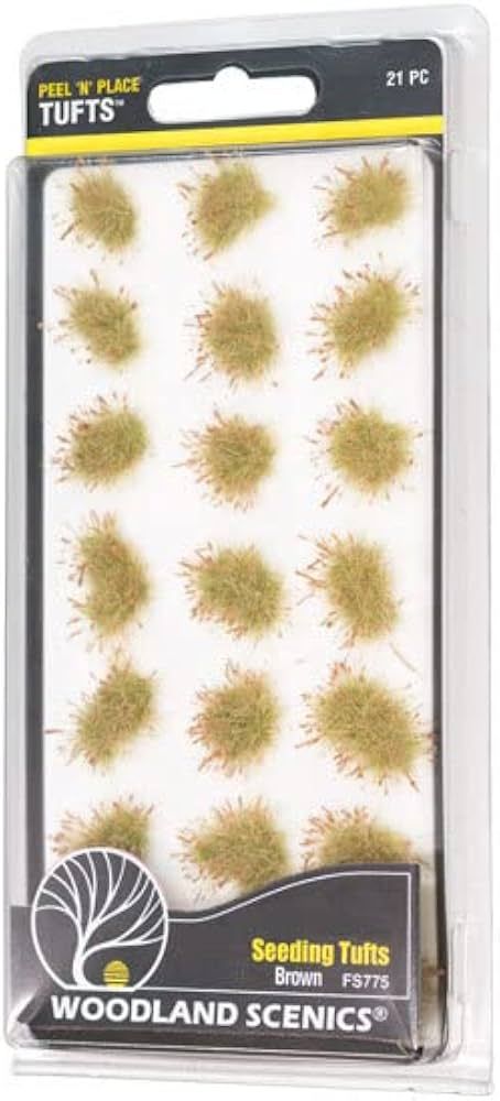FS775 Woodland Scenics Peel 'N' Place Tufts Seedling Tufts Brown