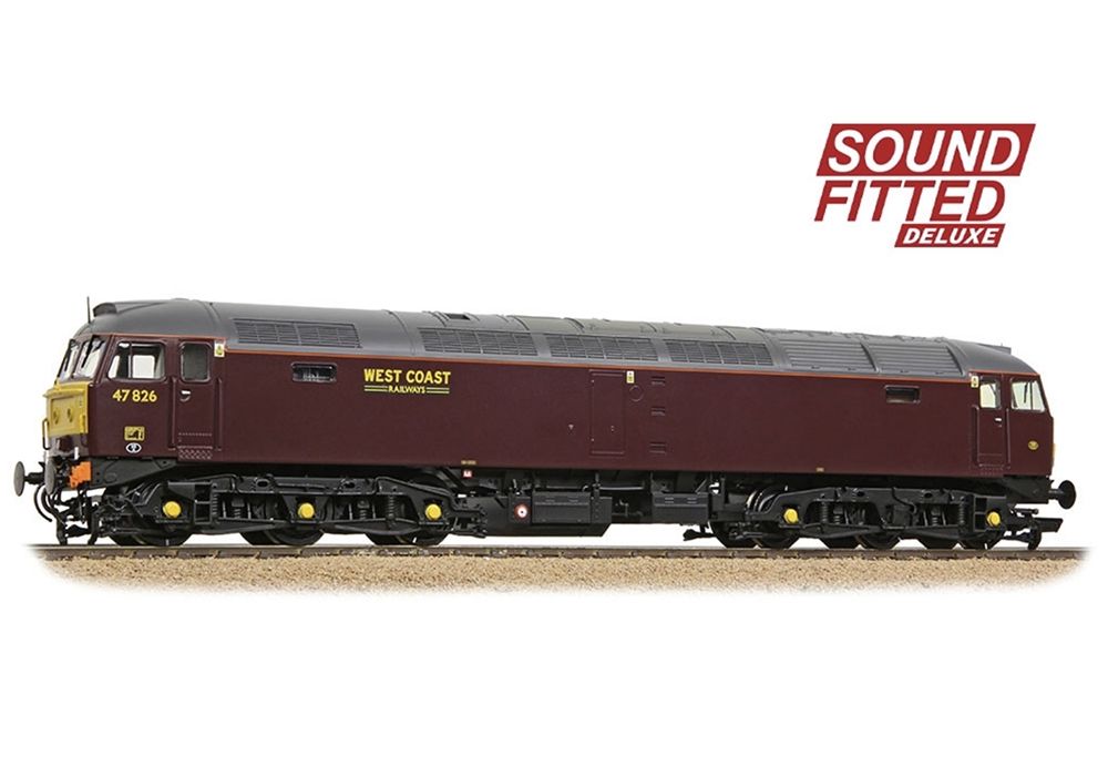 Bachmann OO Gauge Class 47/4 47826 WCRC Maroon Sound Fitted Deluxe