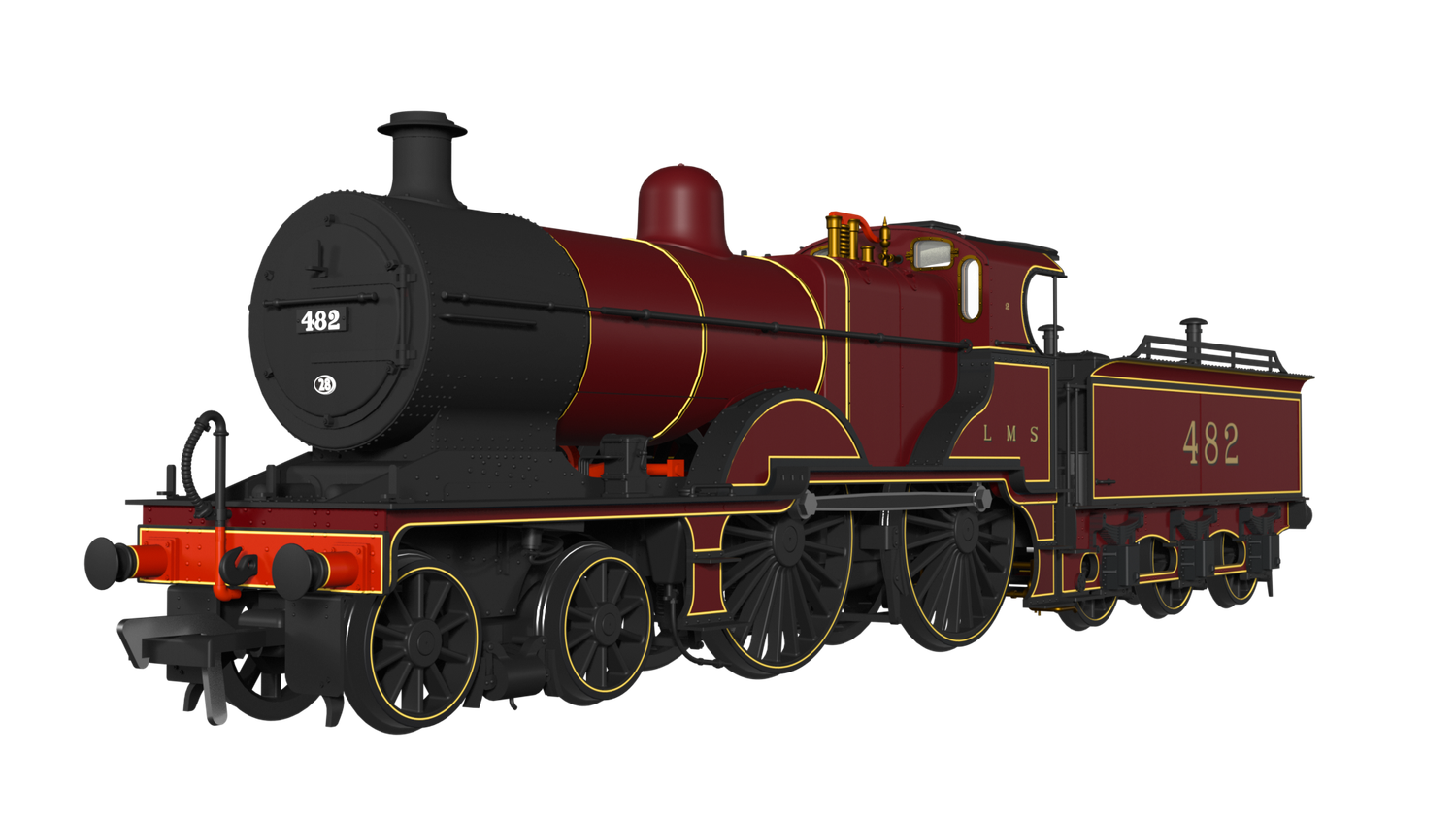 Rapido 974005 OO Gauge  MR 483 No.482 LMS Crimson (small letters)
