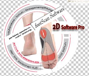 2 D FootScan-Software Pro &quot;Footsteps Version 2.0&quot;