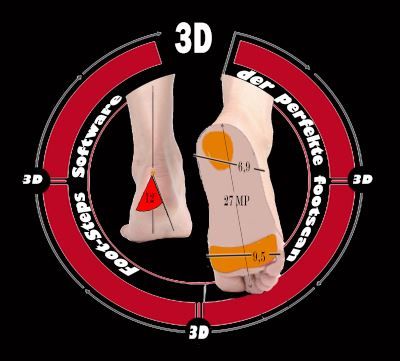2D-3D FootScan-Software "Footsteps Version 2.23.10"