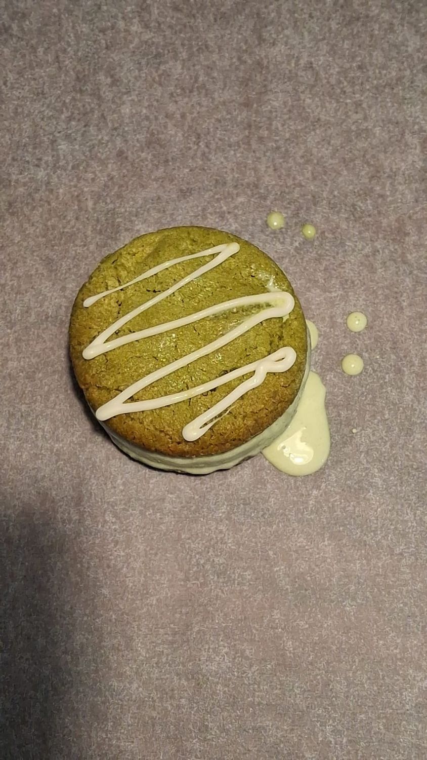 Matcha Ice Cream Cookie Sandwiches