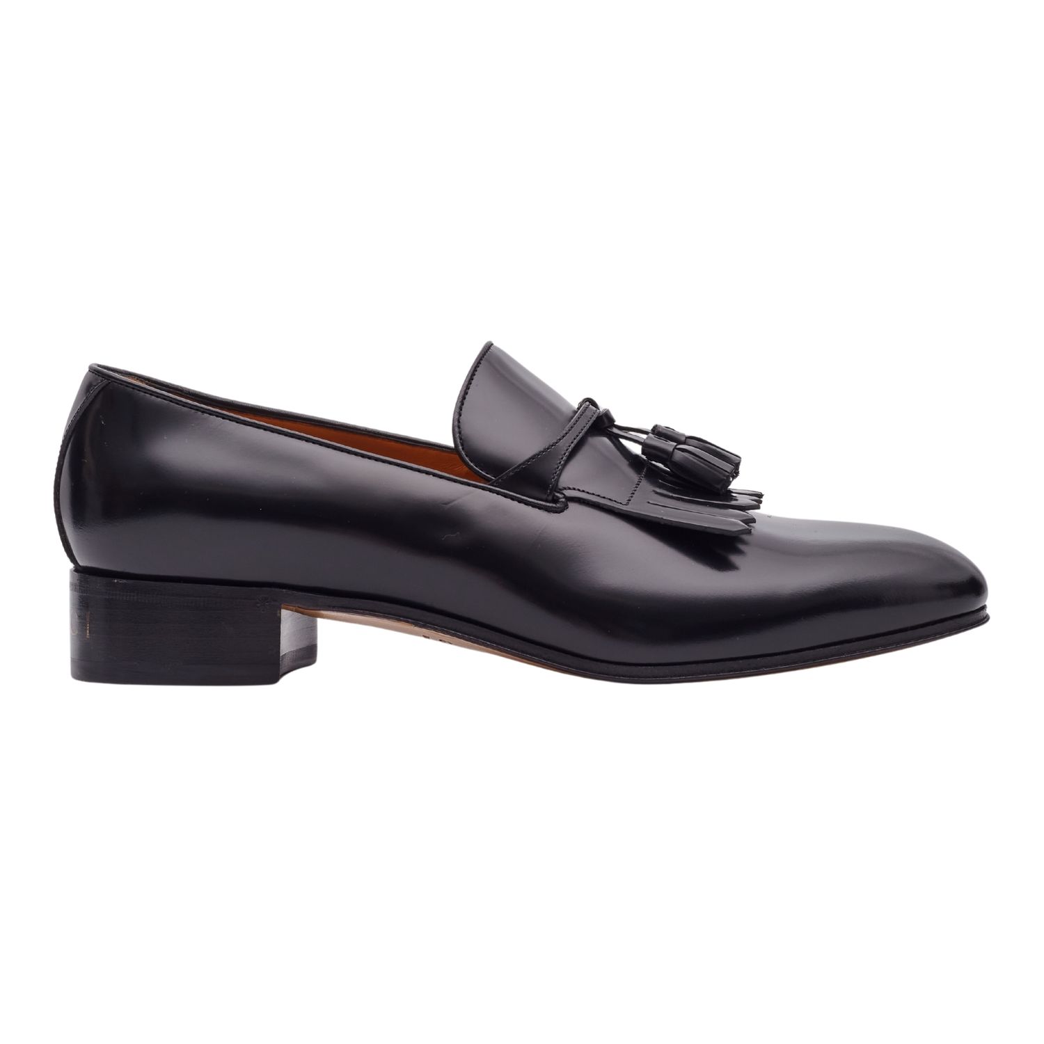 GUCCI LEATHER BLACK TASSEL LOAFERS MENS , Size: 9.5