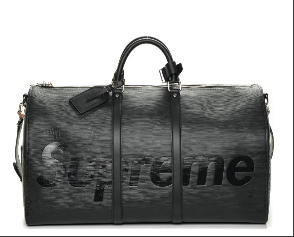 LOUIS VUITTON X SUPREME LIMITED EDITION BLACK EPI DUFFLE KEEPALL 45 (2017)