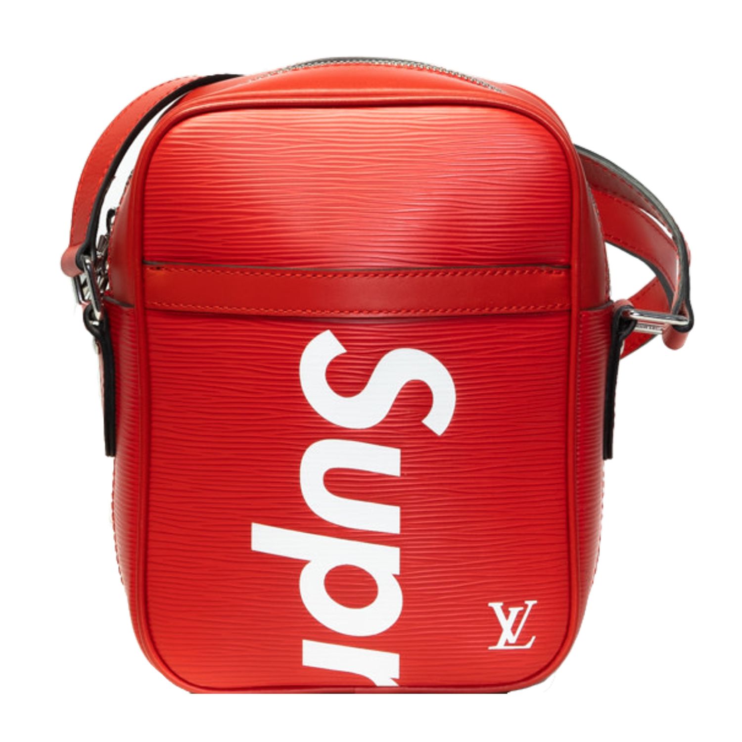 LOUIS VUITTON X SUPREME DANUBE RED EPI CROSSBODY BAG