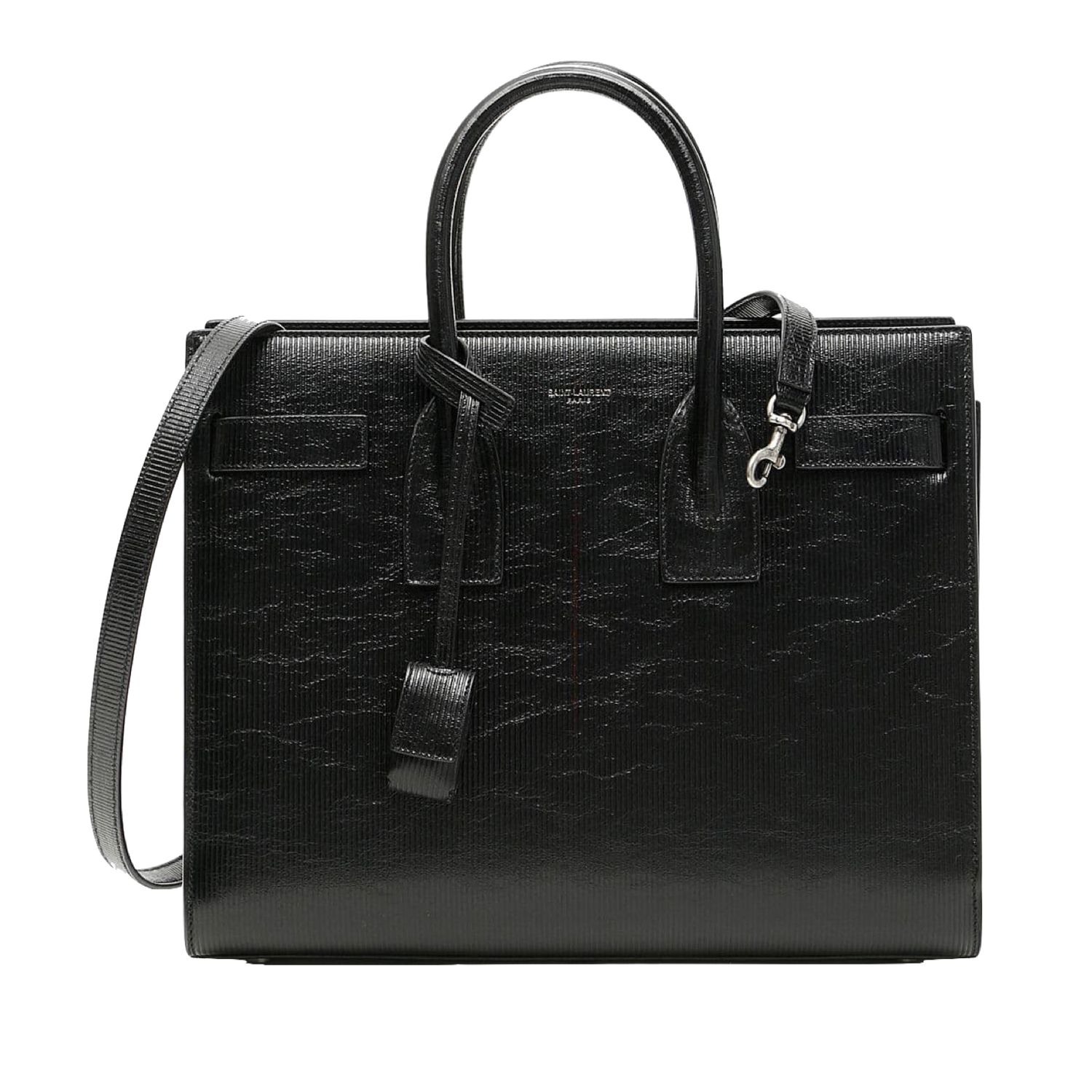 SAINT LAURENT SAC DU JOUR MILLERIGHE MINI TOTE - BLACK