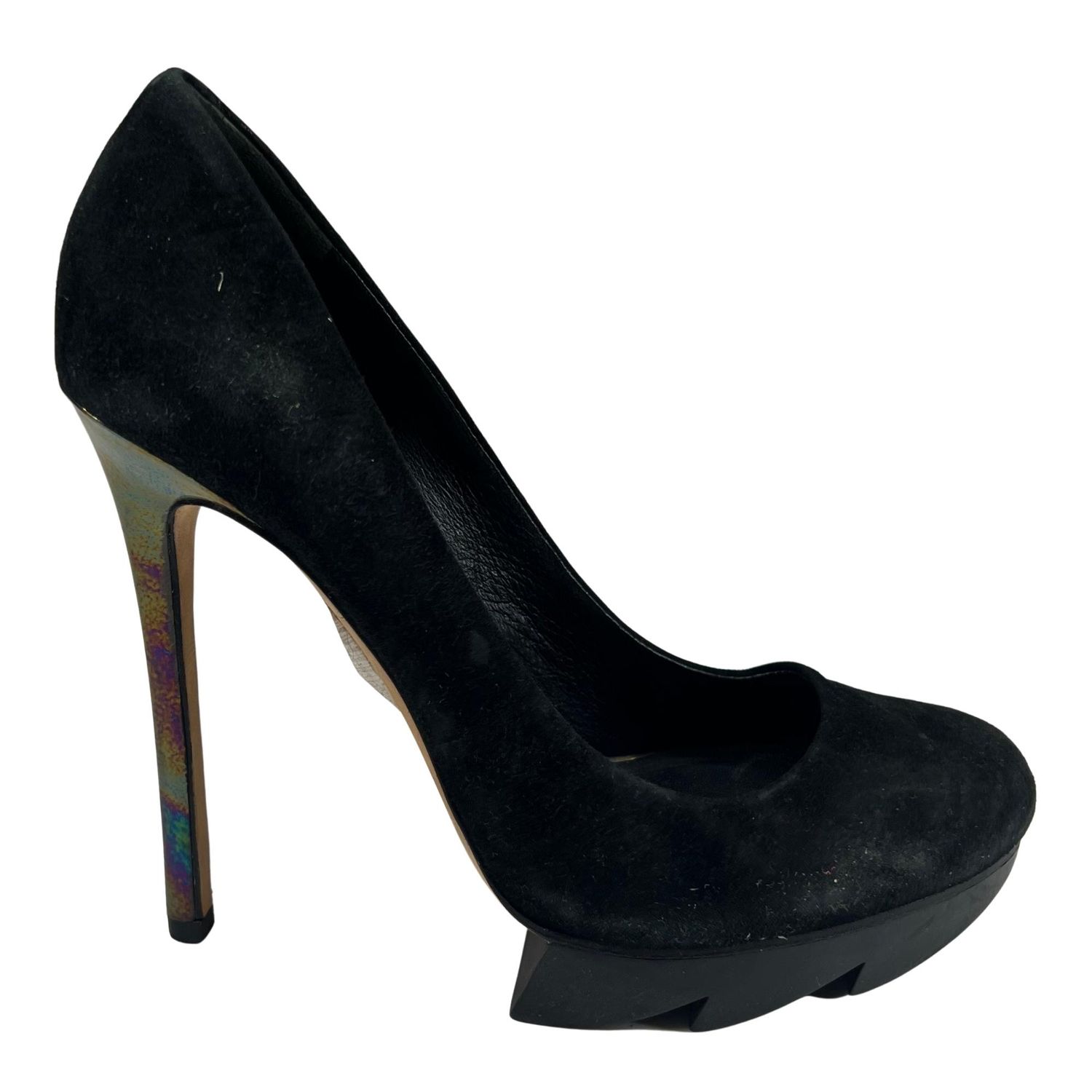 CAMILA SKOVGAARD (R$750) BLACK SUEDE PUMPS (EU 39)