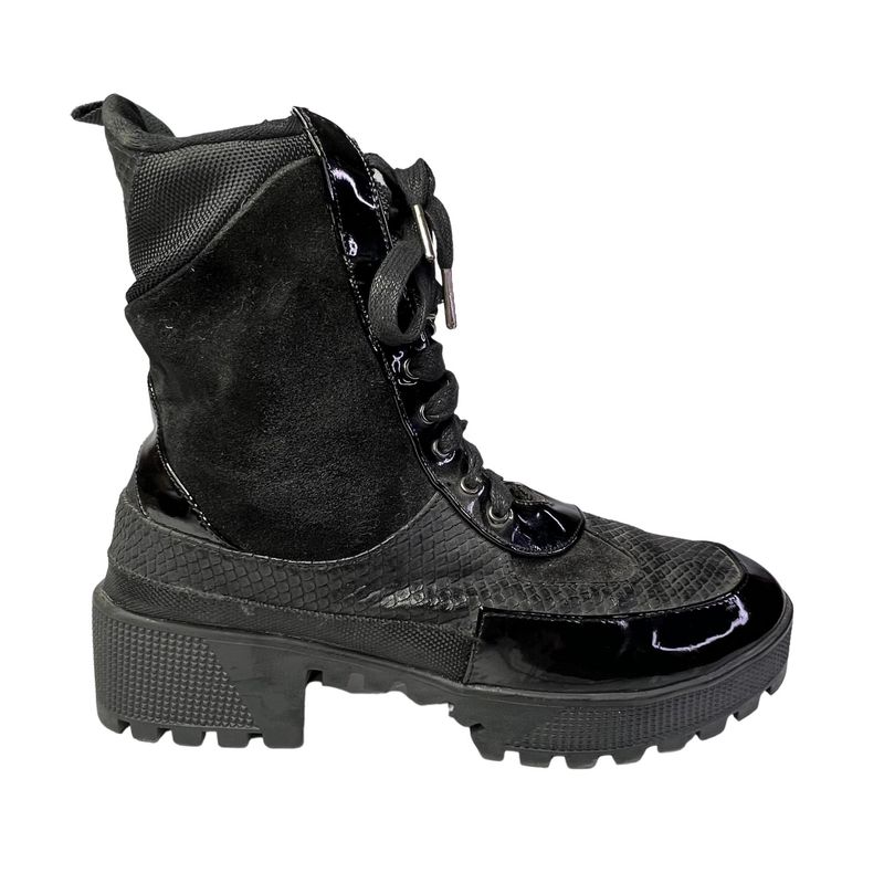 CAPE ROBBIN HIGH LACE UP BLACK COMBAT BOOTS (US 11)