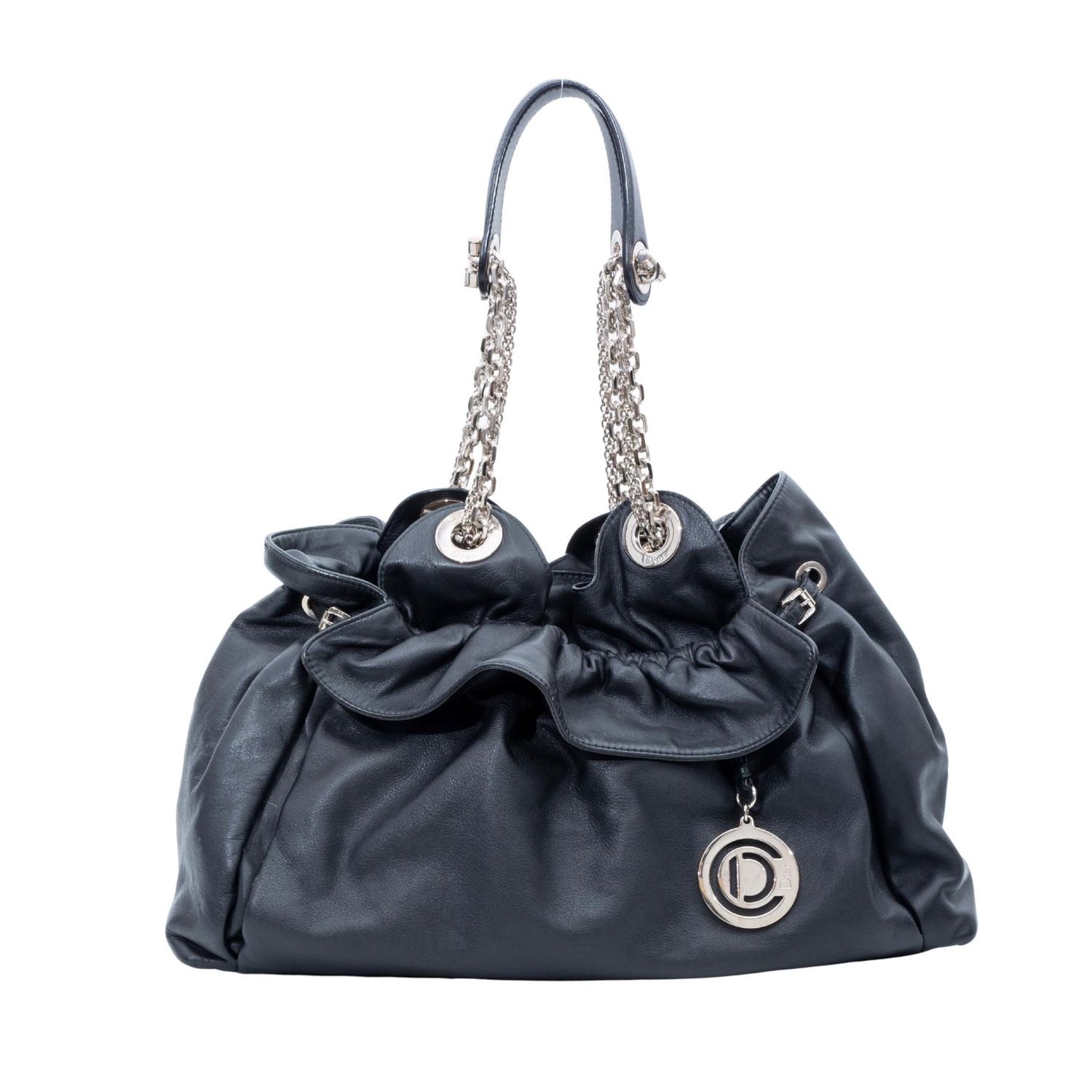 DIOR BLACK LEATHER LE TRENTE HOBO BAG (2009)