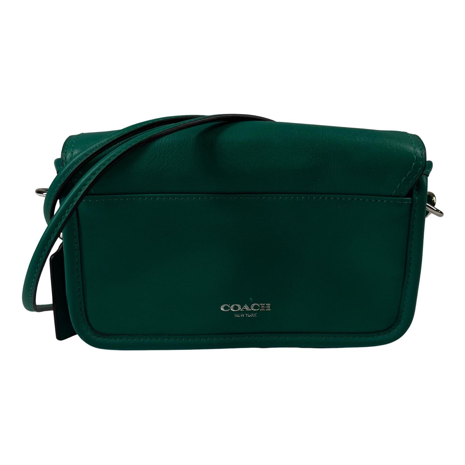 COACH GREEN LEATHER DINKY SHOULDER BAG (RETAIL $400)