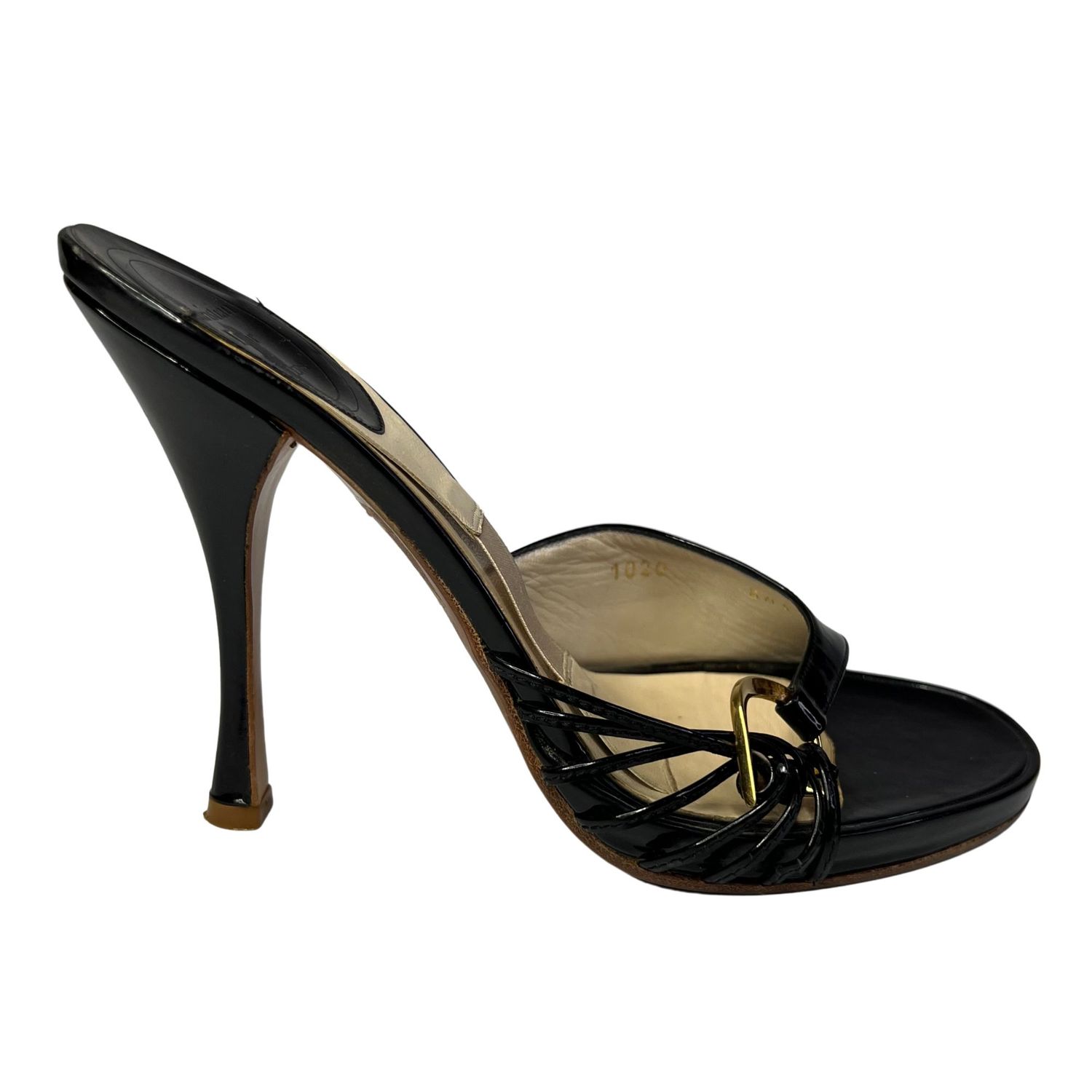 DIOR VINTAGE STILETTO SANDAL WITH D CHARM 37