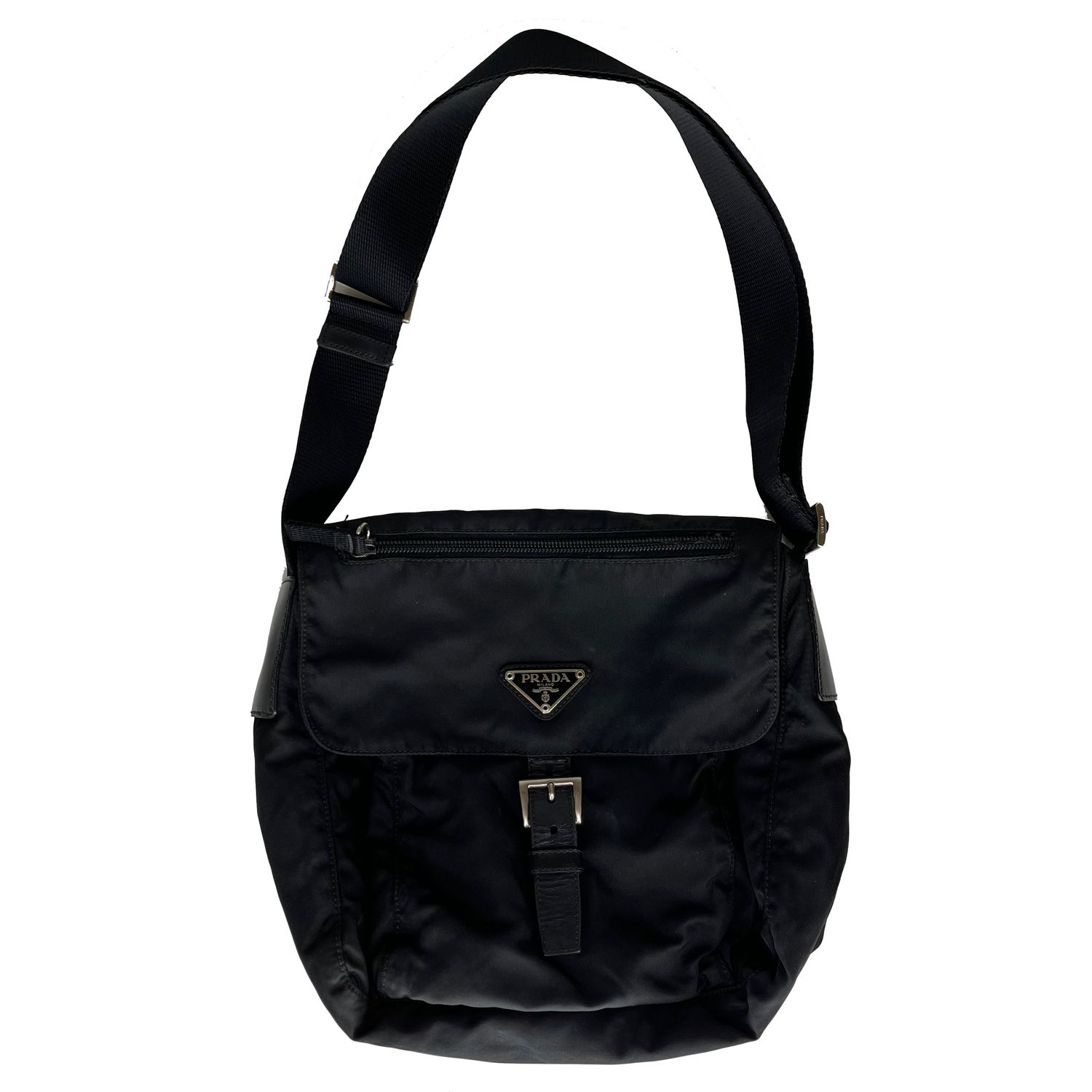 PRADA NYLON MINI FLAP SHOULDER BAG