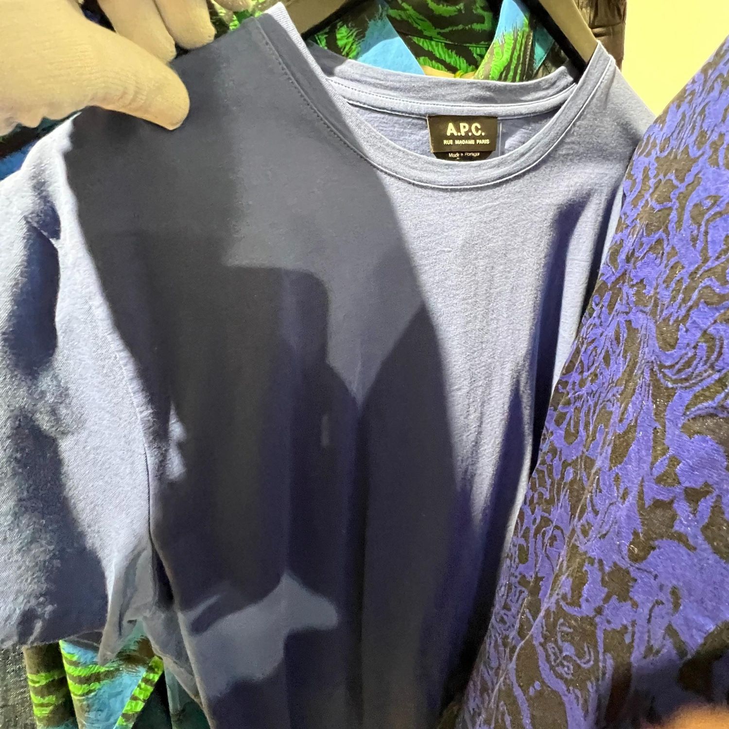 A.P.C. CREWNECK T BLUE (XL)