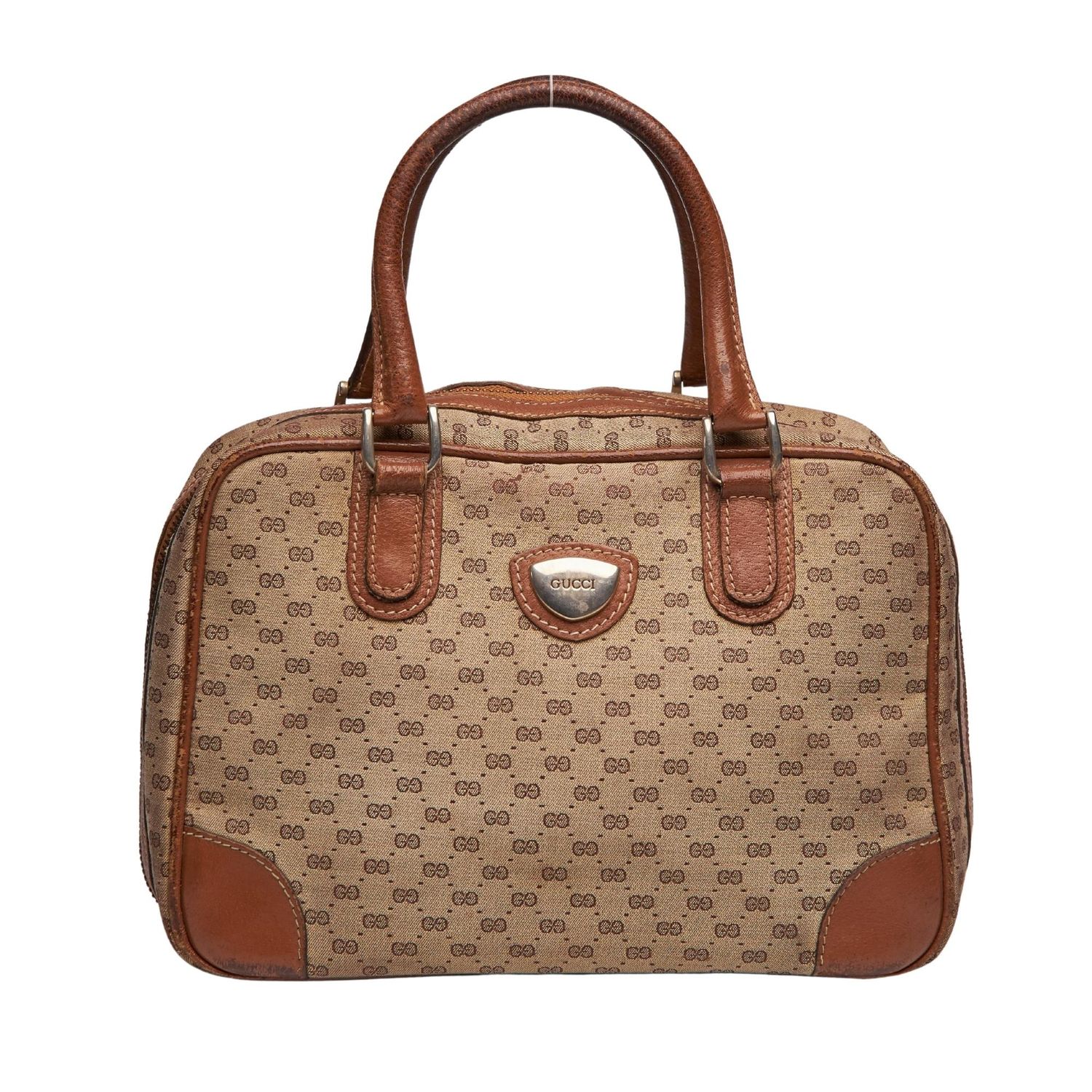 GUCCI VINTAGE MICRO GG TOP HANDLE BAG