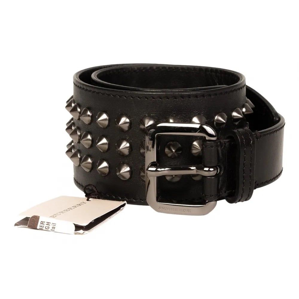 BURBERRY LEATHER STUDDED BELT HIGH WAIST (SIZE 80/32)