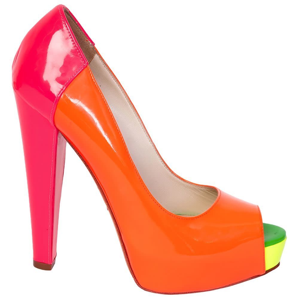 BRIAN ATWOOD TRICOLOR BLOCK HEEL PUMP (37 EU)
