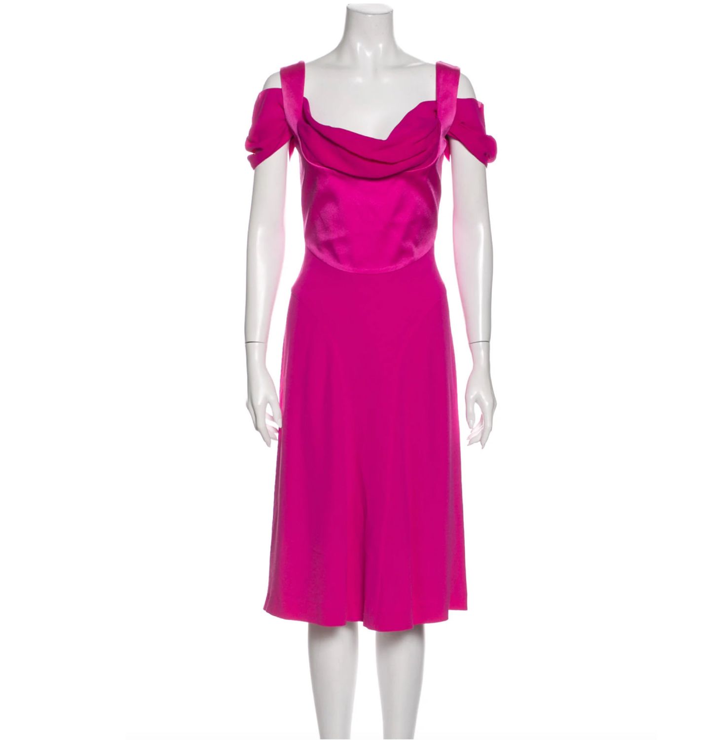 VIVIENNE WESTWOOD RED LABEL OFF THE SHOULDER FUCHSIA DRESS (US4)