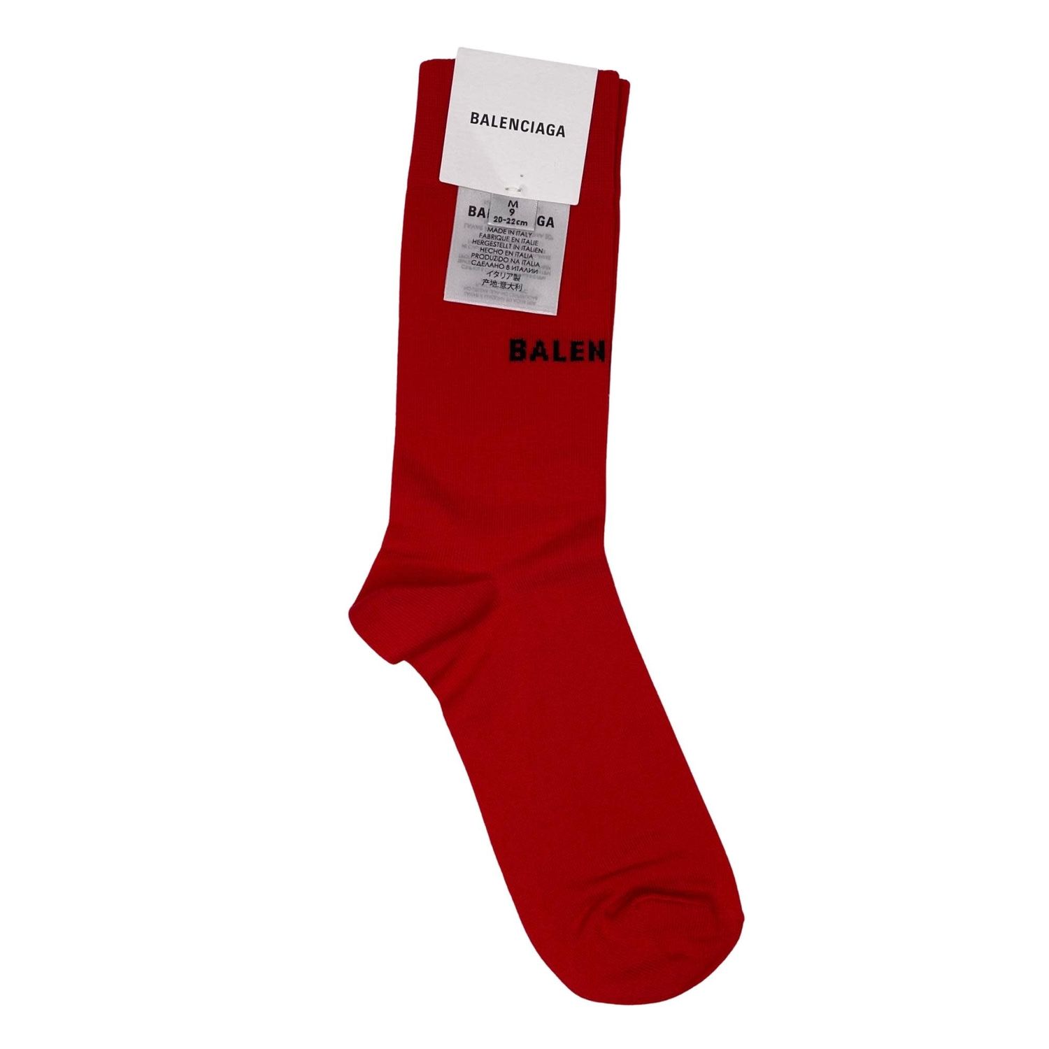 BALENCIAGA CLASSIC LOGO RED SOCKS (MEDIUM)