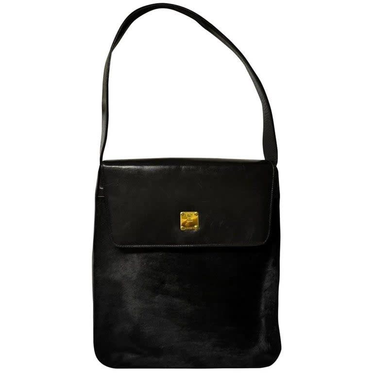 MCM BLACK PONY CALFSKIN BAG