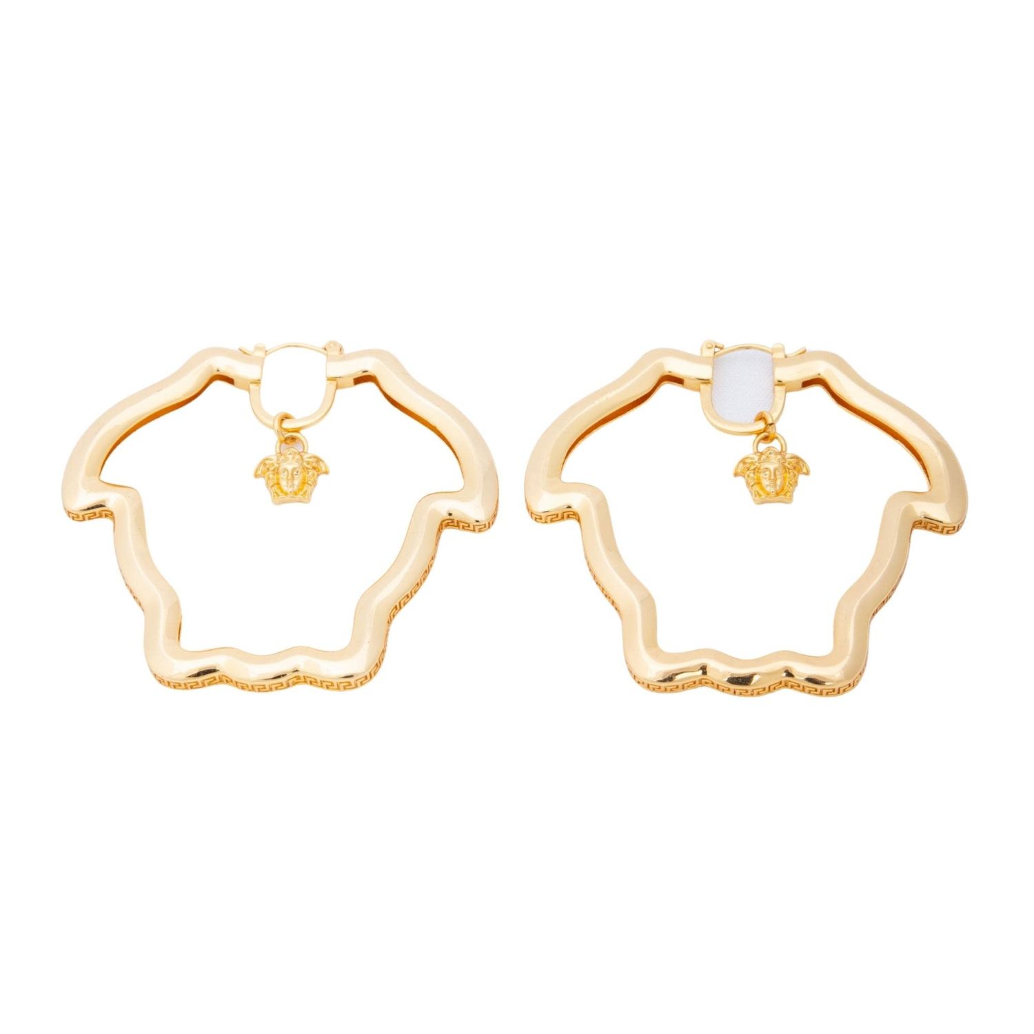VERSACE MEDUSA CURVE HOOP EARRINGS