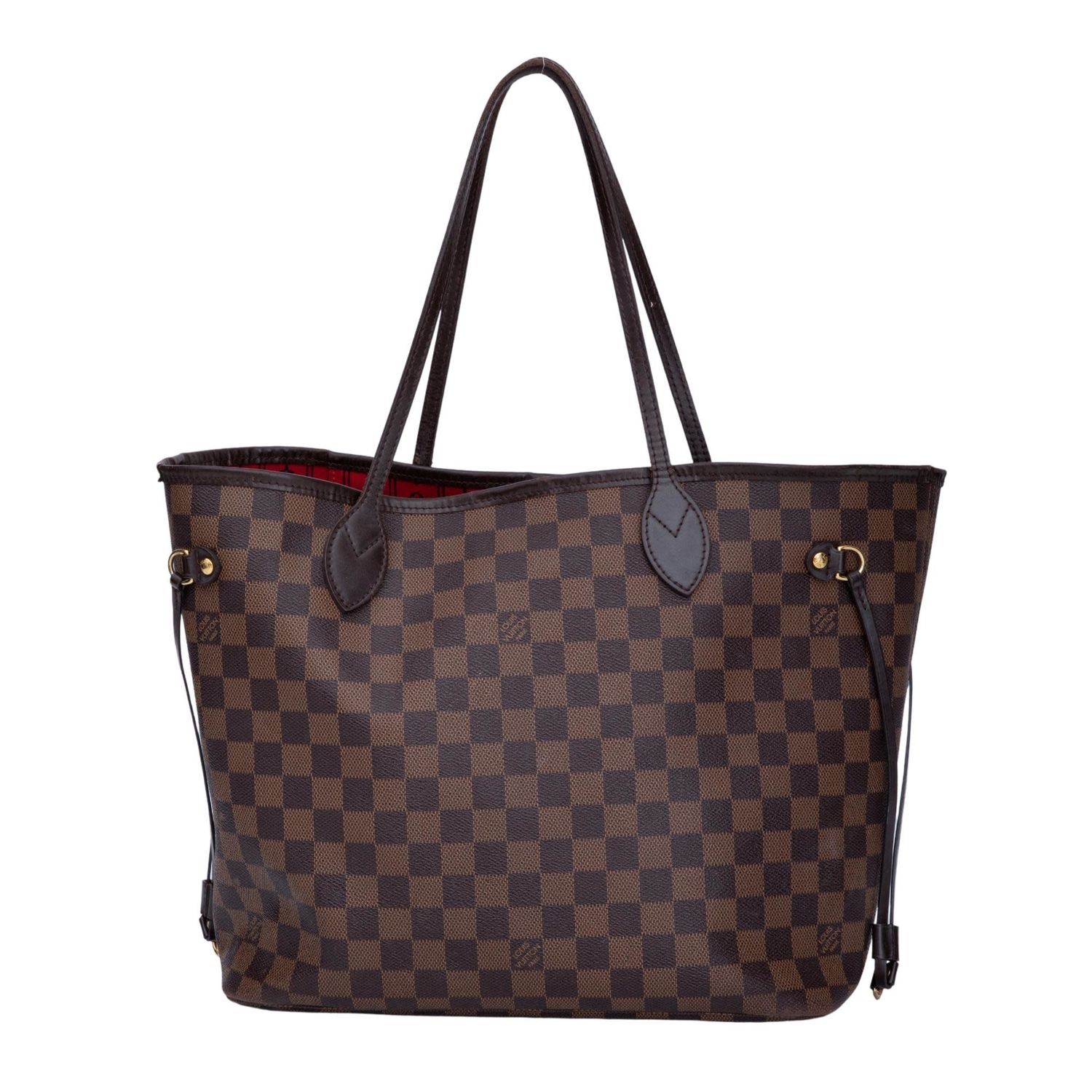 LOUIS VUITTON DAMIER EBENE NEVERFULL TOTE MM NO POCHETTE