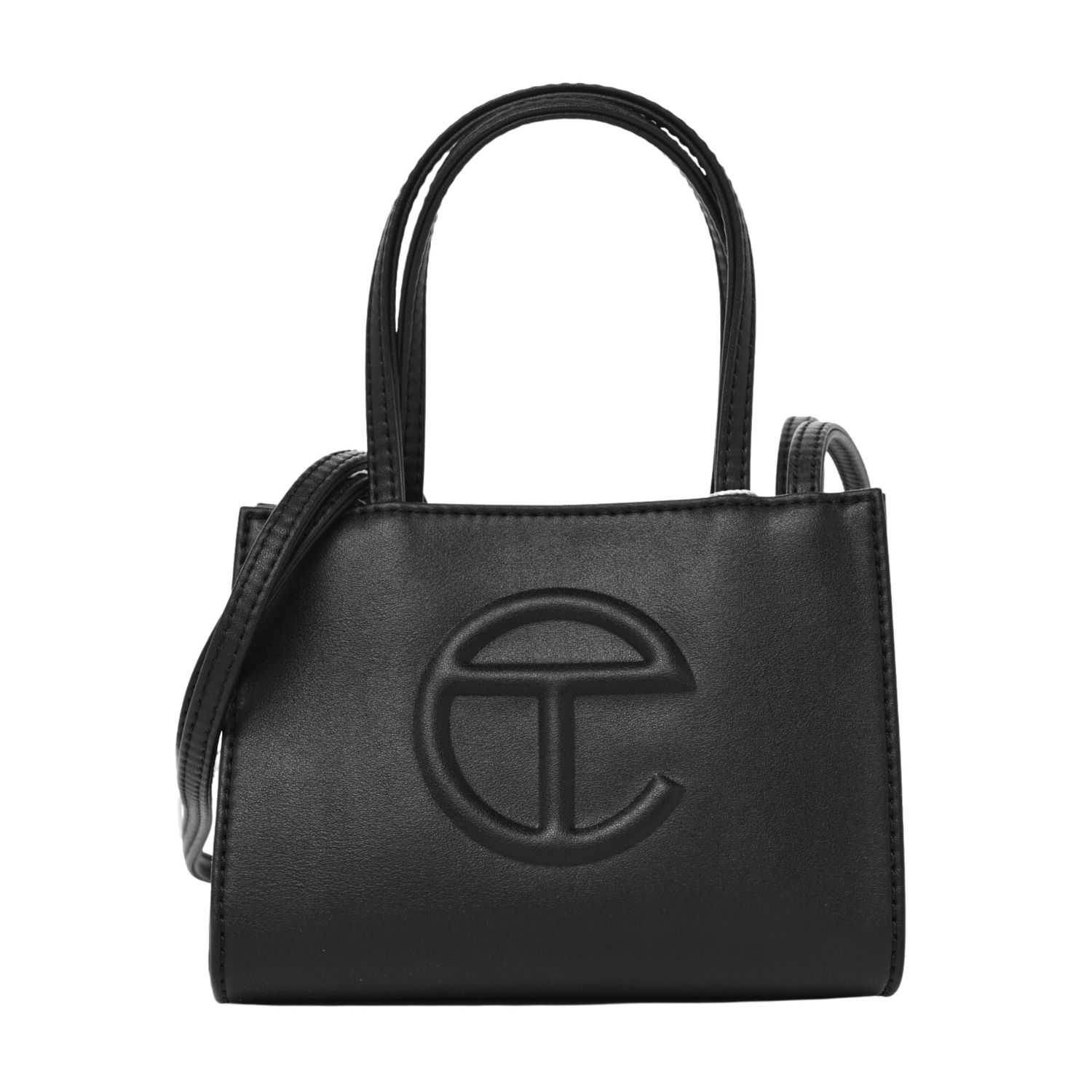 TELFAR SMALL BLACK SHOPPING BAG