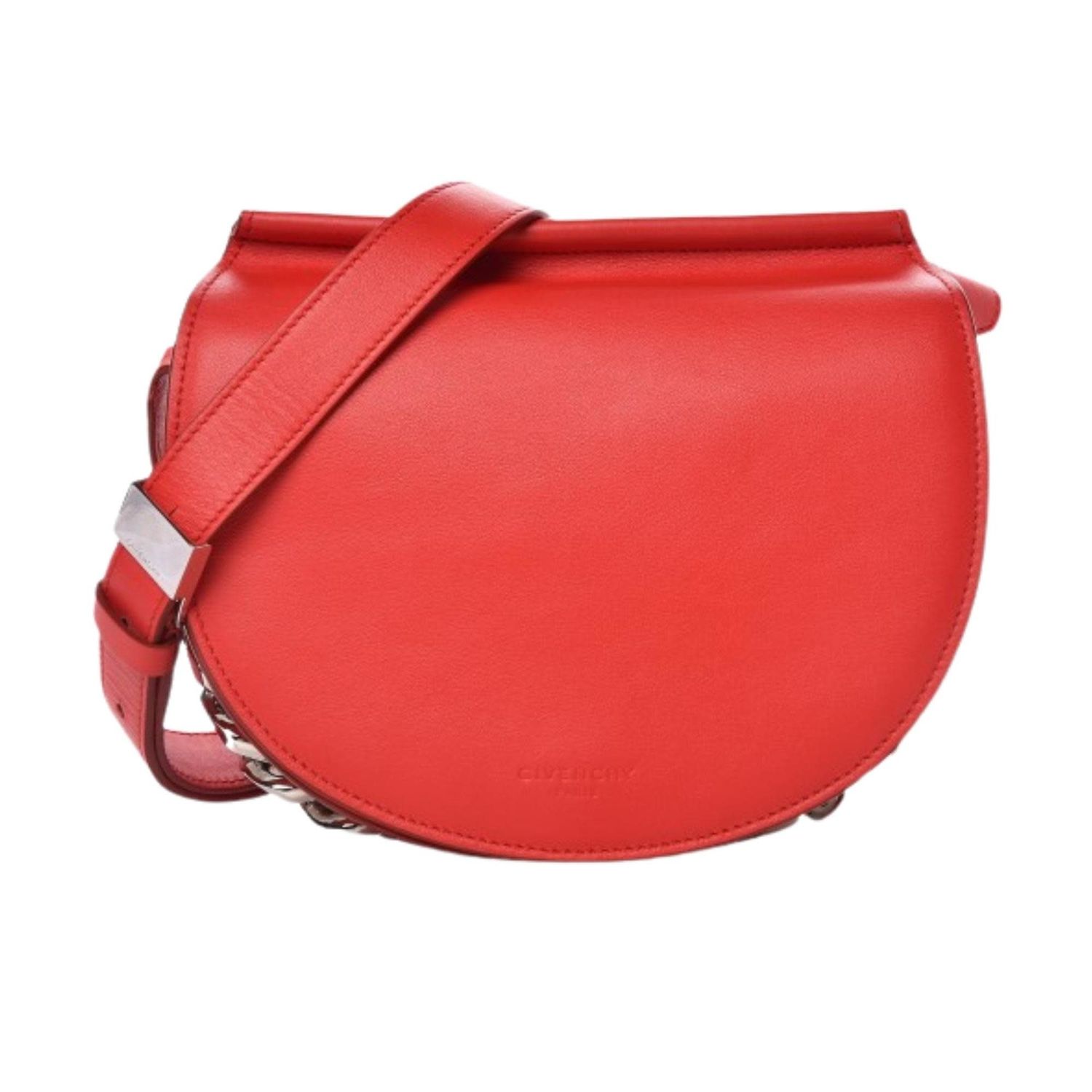 GIVENCHY CALFSKIN MINI INFINITY SADDLE BAG MEDIUM RED