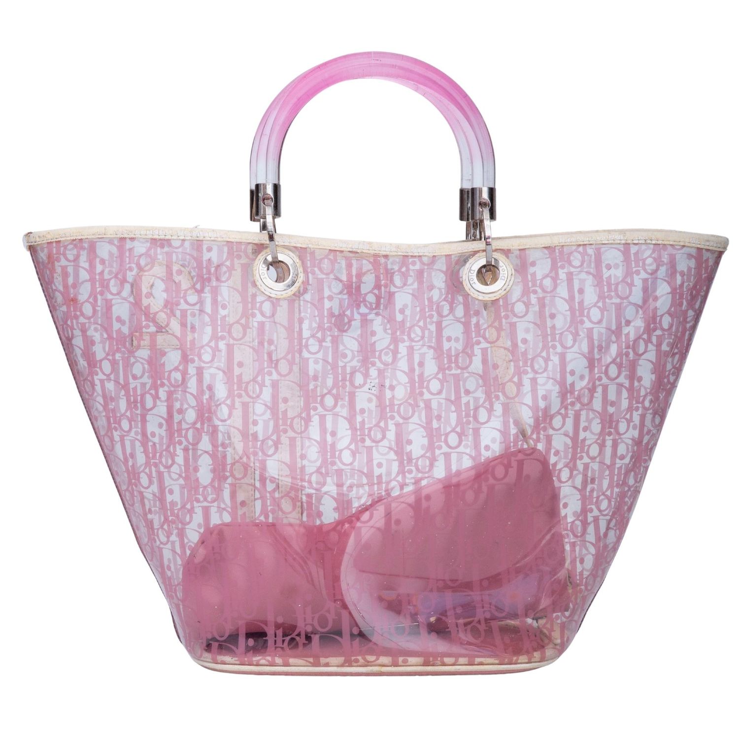 DIOR VINTAGE PINK DIORISSIMO TROTTER PVC NUMBER 2 TOTE (2004)