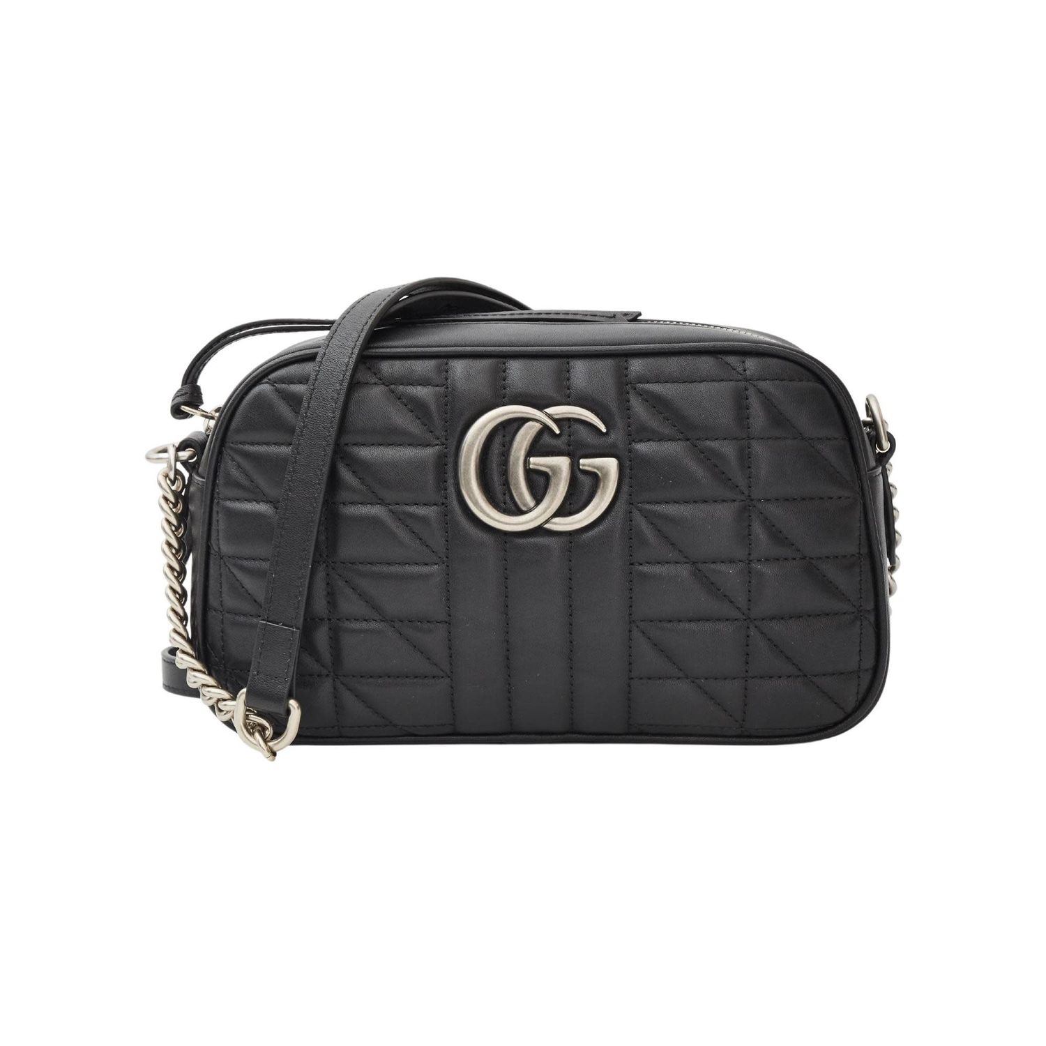 GUCCI SMALL MARMONT CAMERA 2.0 BAG BLACK
