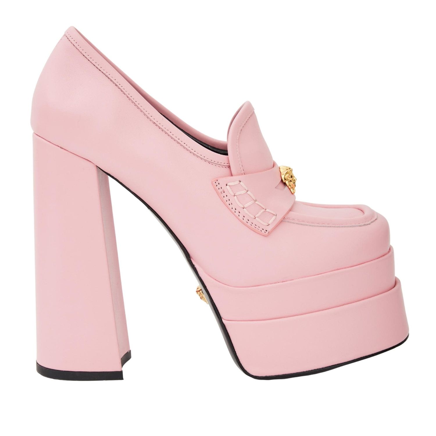 VERSACE JUNO CANDY PINK PLATFORM PUMPS (38 EU)