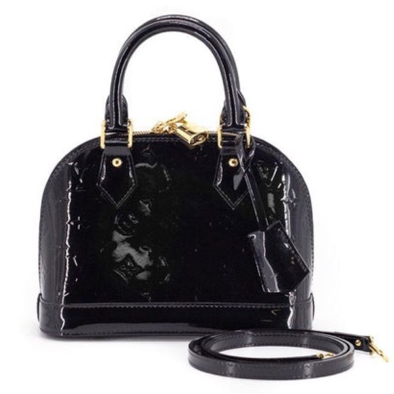 LOUIS VUITTON MONOGRAM VERNIS ALMA BB BLACK (2020)