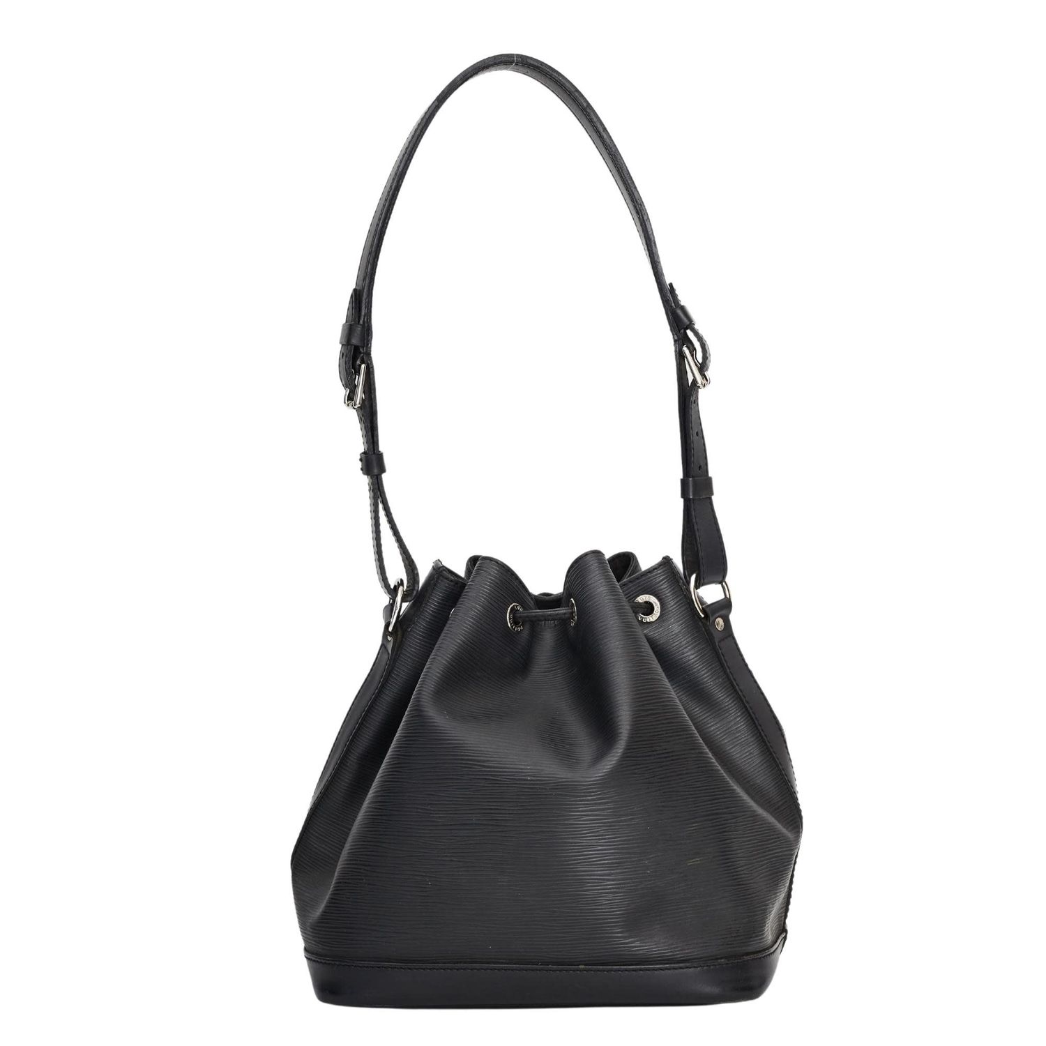 LOUIS VUITTON BLACK EPI LEATHER NOE BUCKET BAG