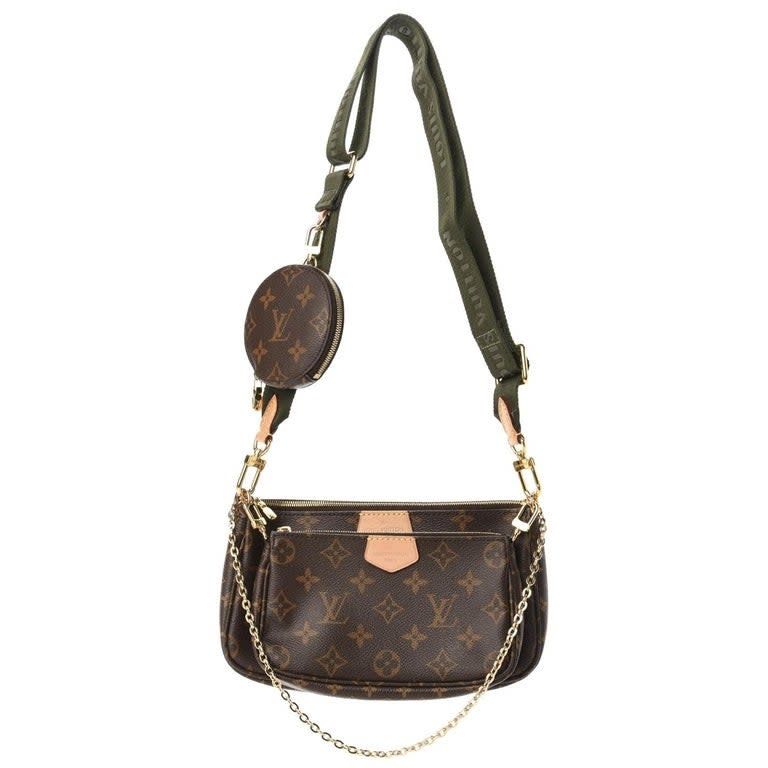 LOUIS VUITTON MONOGRAM KHAKI STRAP MULTI POCHETTE CROSSBODY BAG