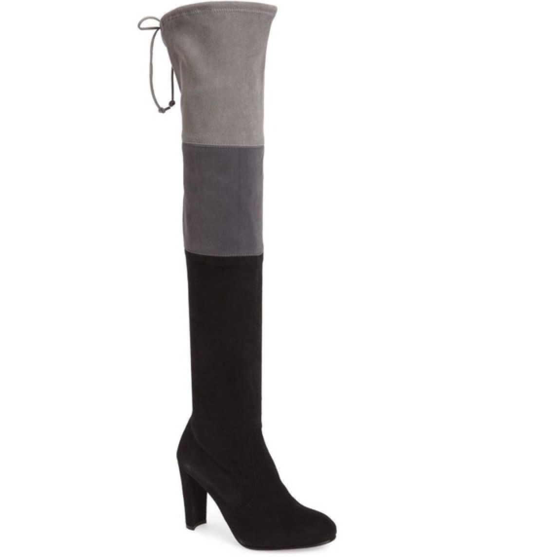 STUART WEITZMAN SUEDE BLACK TROKIA OVER THE KNEE BOOTS (7 US)