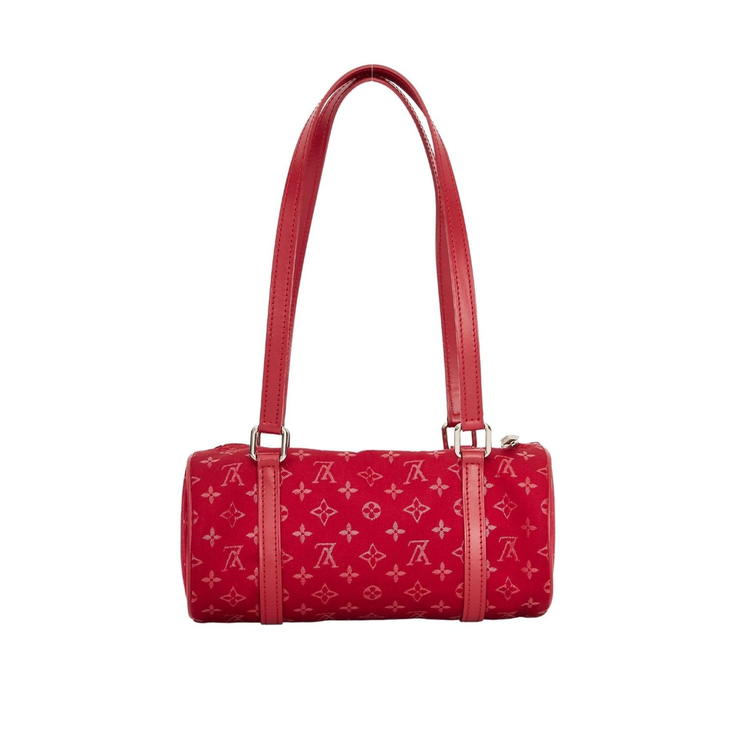 LOUIS VUITTON RED SATIN MINI PAPILLON BAG