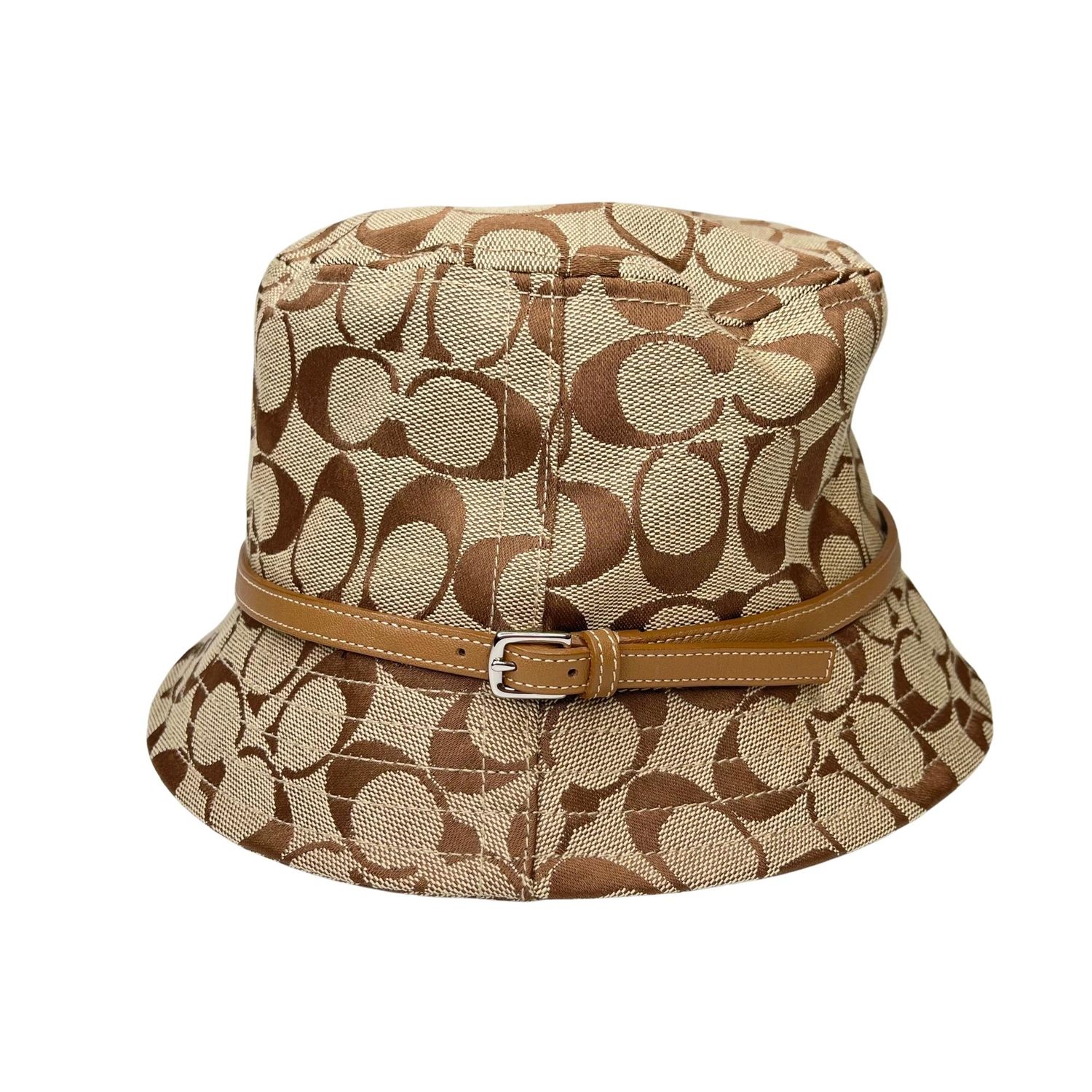 COACH MONOGRAM SIGNATURE LOGO BUCKET HAT