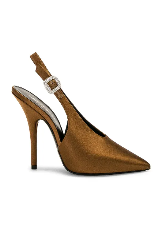 SAINT LAURENT YASMEEN SATIN PUMP  ALPEN MOU