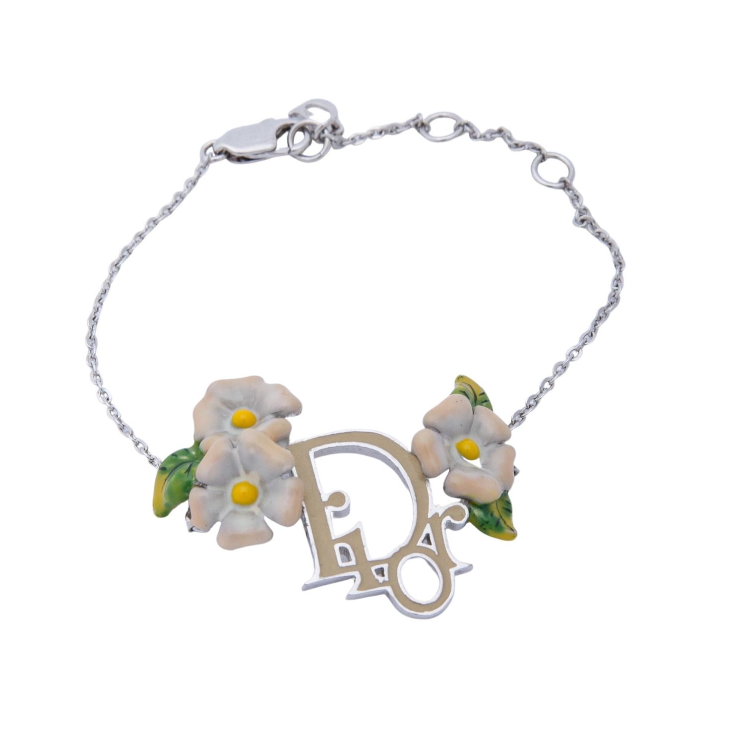 DIOR FLORAL OBLIQUE LOGO GALLIANO BRACELET