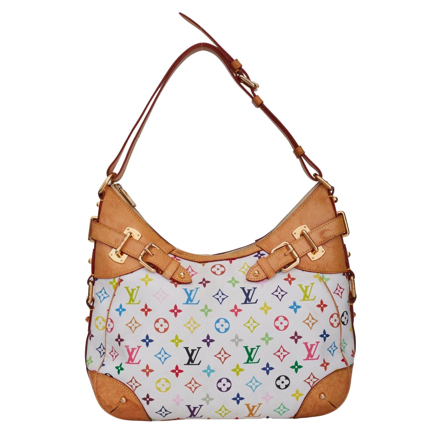 LOUIS VUITTON MURAKAMI WHITE MONOGRAM MULTICOLOR GRETA SHOULDER BAG