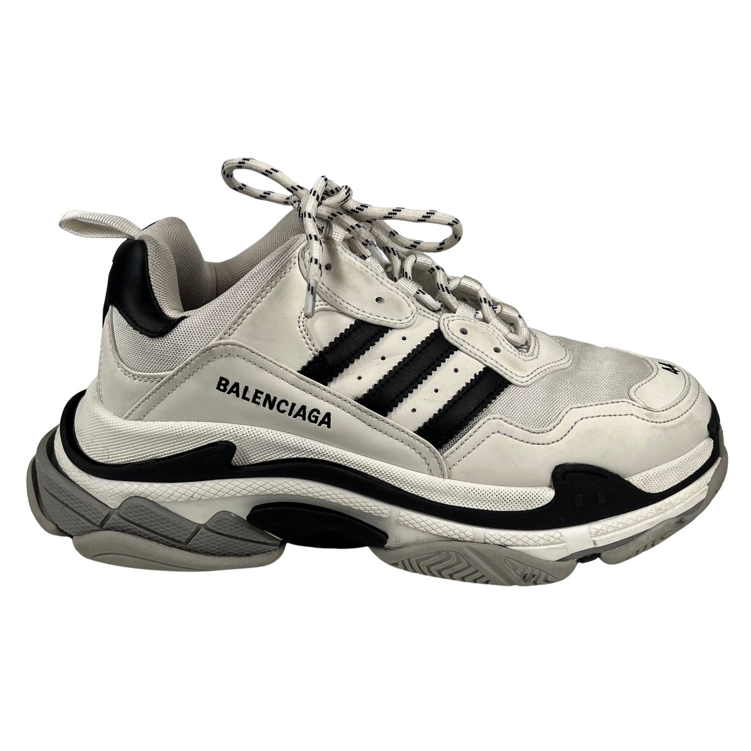 BALENCIAGA X ADIDAS TRIPLE S WHITE SNEAKER (EU 44 | US 11)