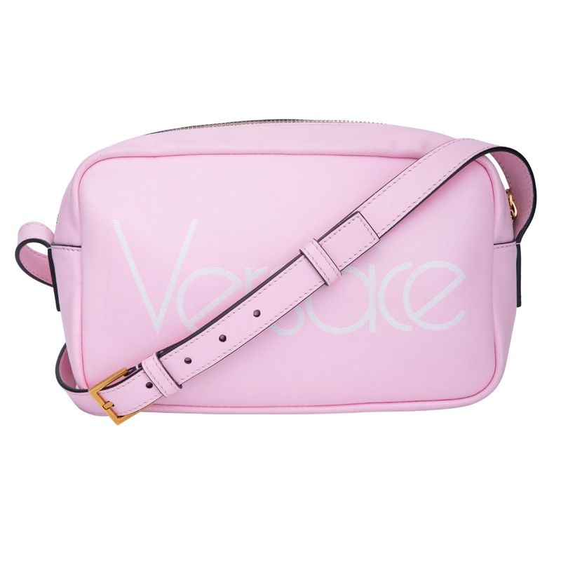 VERSACE CALFSKIN ROSE PINK CAMERA SHOULDER BAG
