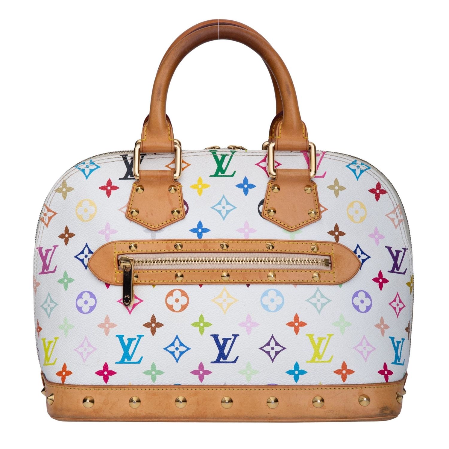 LOUIS VUITTON MURAKAMI WHITE MONOGRAM MULTICOLOR ALMA PM BAG (2004)