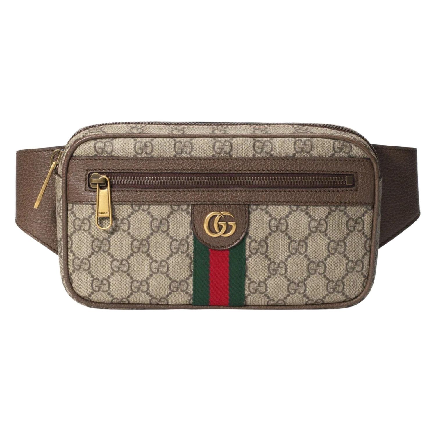 GUCCI GG SUPREME OPHIDIA EBONY BELT BAG (574796)