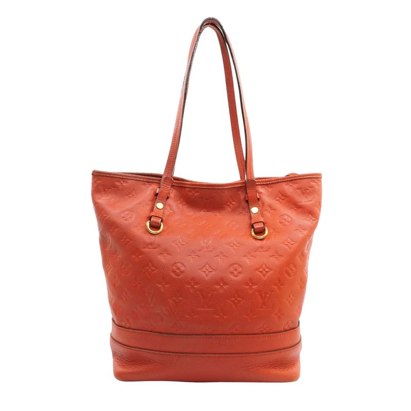 LOUIS VUITTON EMPREINTE LEATHER RED CITADINE PM TOTE BAG