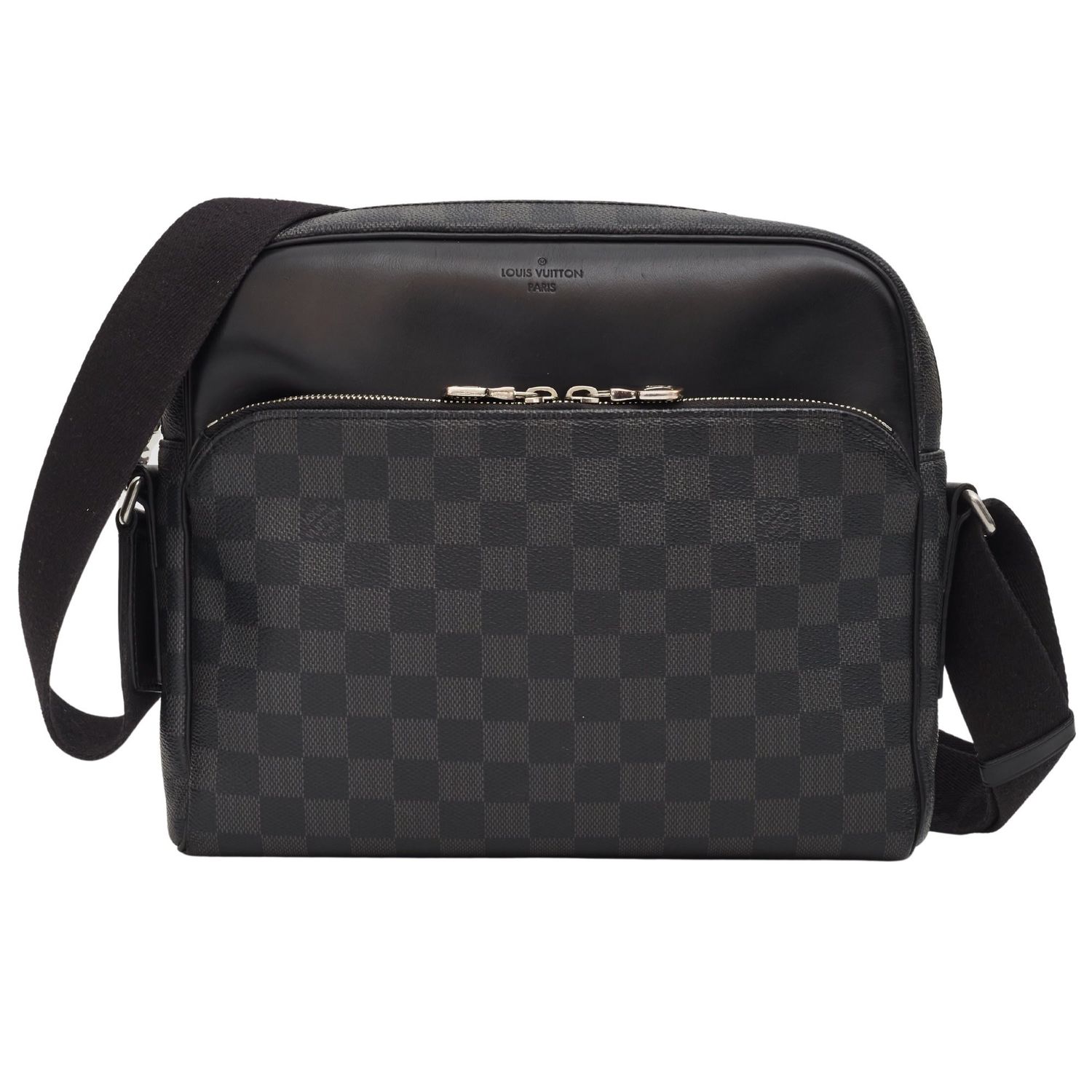 LOUIS VUITTON DAMIER GRAPHITE BLACK DAYTON REPORTER MM BAG (2008)