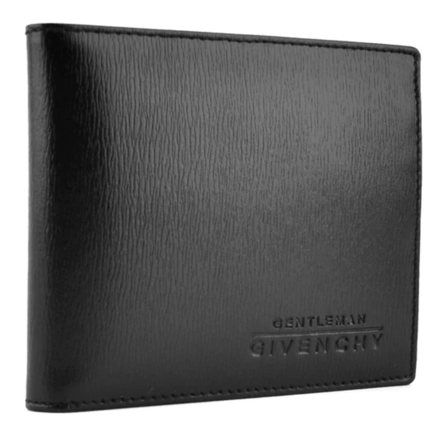 GIVENCHY GENTLEMAN LEATHER BI-FOLD WALLET CARD SLOT BLACK