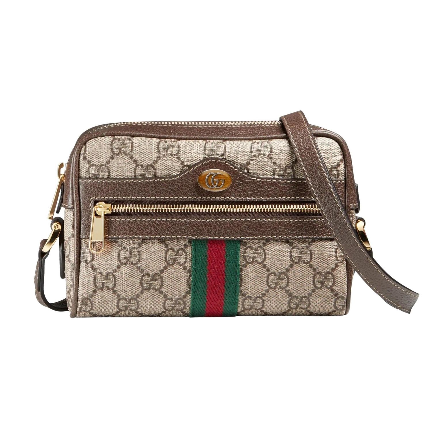 GUCCI GG SUPREME OPHIDIA CAMERA BAG BEIGE (517350)
