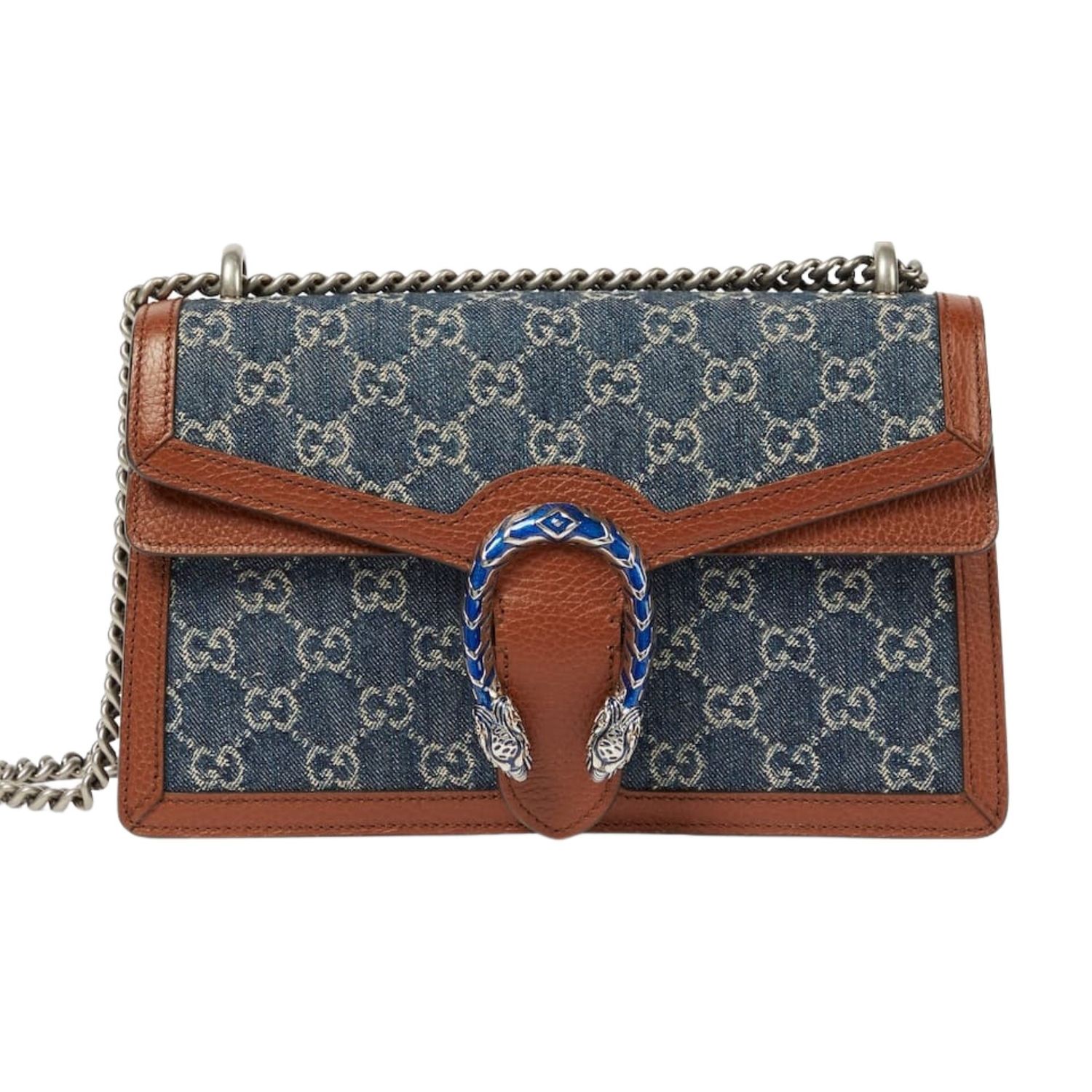 GUCCI SMALL DIONYSUS GG DENIM BLUE SHOULDER BAG