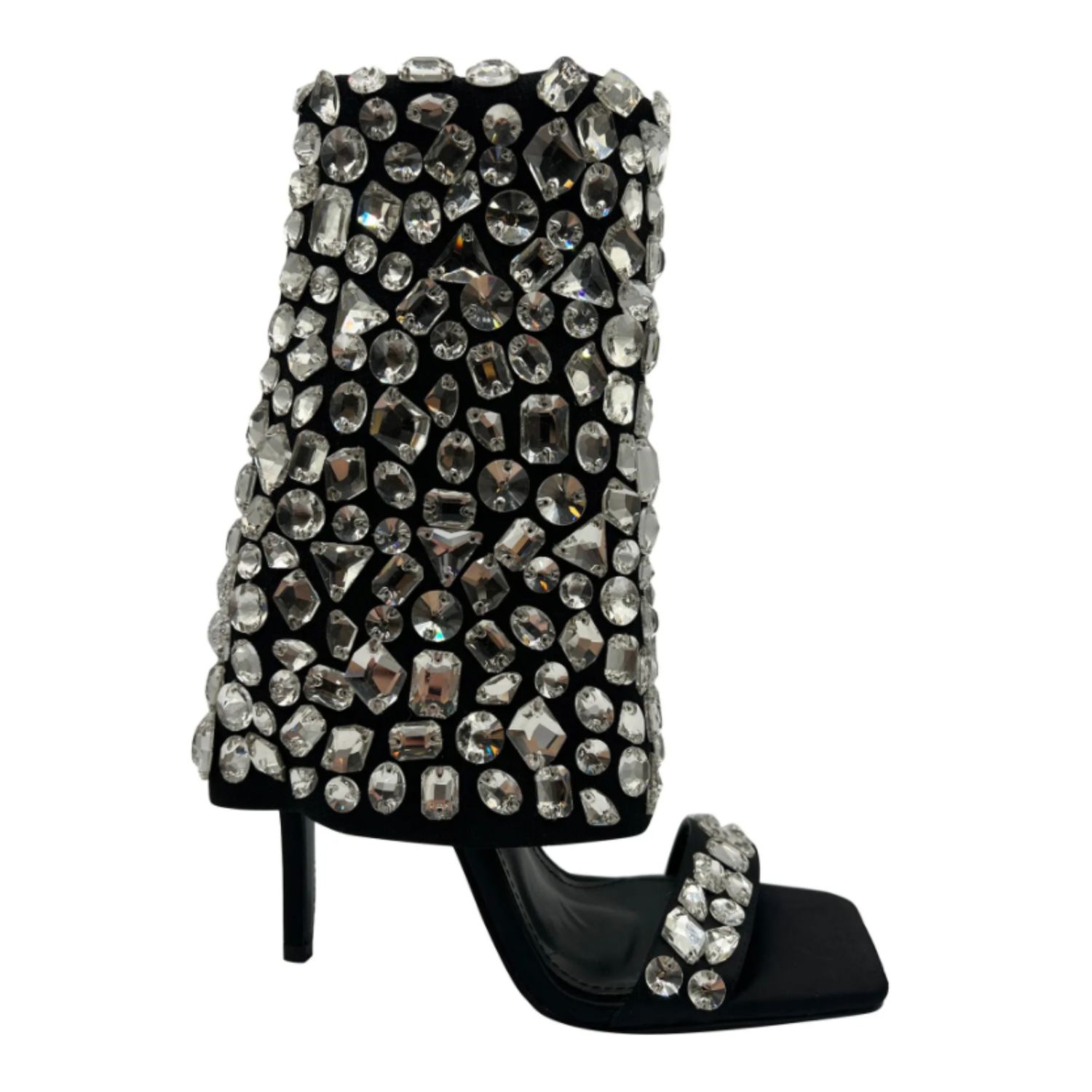 AZALEA WANG STELLAR GEM EMBELLISHED SANDAL HEEL (7.5 US)