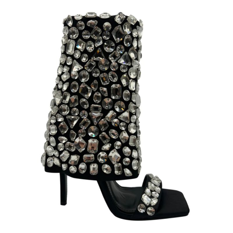 AZALEA WANG STELLAR GEM EMBELLISHED SANDAL HEEL (7.5 US)